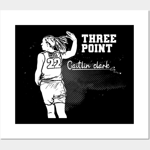 Caitlin Clark Three point Wall Art by Aloenalone